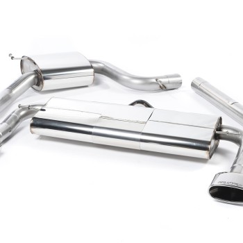Seat Leon Cupra 280/290 (Non GPF Models) - Resonated (Quieter) Cat-Back Exhaust System with Front Silencer Delete & Polished Oval Tips