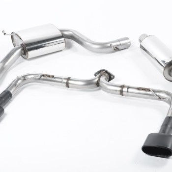 Seat Leon Cupra 280/290 (Non GPF Models) - Cat-Back Exhaust System (Louder) with Black Oval Tips