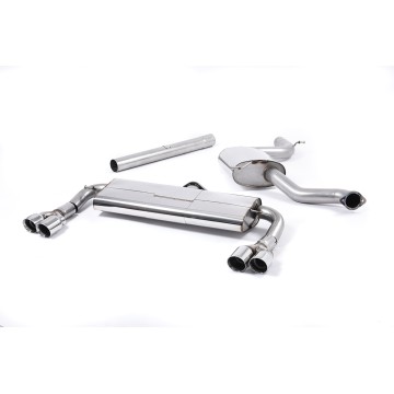 Seat Leon Cupra 280/290 (Non GPF Models) - Resonated (Quieter) Cat-Back Exhaust System with Front Silencer Delete & Quad Polished Round Tips