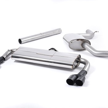 Seat Leon Cupra 280/290 (Non GPF Models) - Resonated (Quieter) Cat-Back Exhaust System with Front Silencer Delete & Quad Black Round Tips