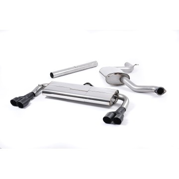 Seat Leon Cupra 280/290 (Non GPF Models) - Resonated (Quieter) Cat-Back Exhaust System with Front Silencer Delete & Quad Black Round Tips
