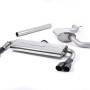 Seat Leon Cupra 280/290 (Non GPF Models) - Resonated (Quieter) Cat-Back Exhaust System with Front Silencer Delete & Quad Black Round Tips