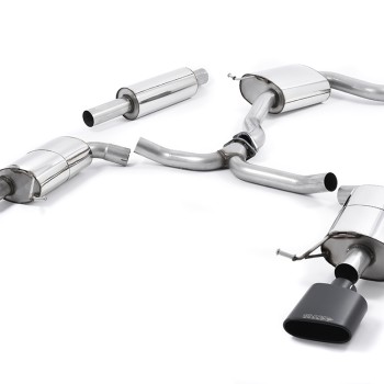 Seat Leon ST Cupra 280/290 2.0 TSI (Non GPF Models) - Resonated (Quieter) Cat-Back Exhaust System with Cerakote Black Oval Tips