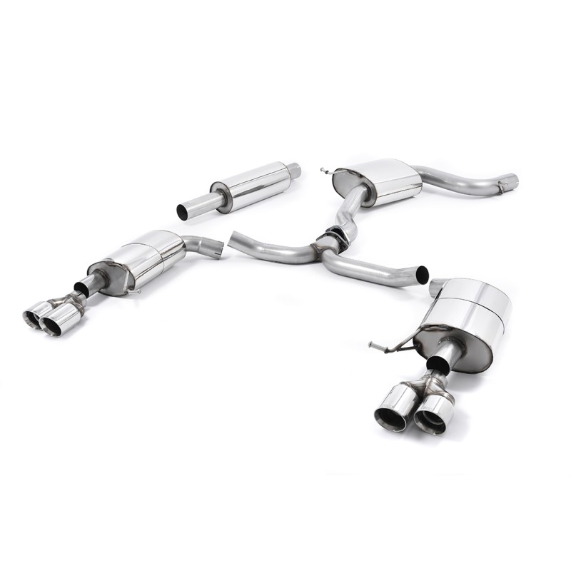 Seat Leon ST Cupra 280/290 2.0 TSI (Non GPF Models) - Resonated (Quieter) Cat-Back Exhaust System with Quad Round Polished Tips