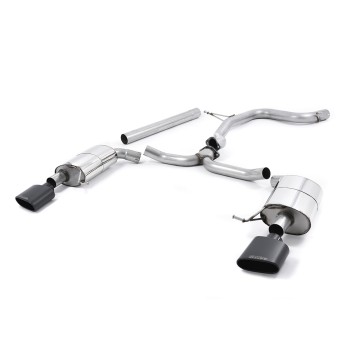 Seat Leon ST Cupra 280/290 2.0 TSI (Non GPF Models) - Non-Resonated (Louder) Cat-Back Exhaust System with Cerakote Black Oval Tips