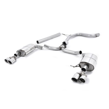 Seat Leon ST Cupra 280/290 2.0 TSI (Non GPF Models) - Non-Resonated (Louder) Cat-Back Exhaust System with Quad Round Polished Tips