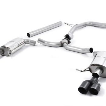 Seat Leon ST Cupra 280/290 2.0 TSI (Non GPF Models) - Non-Resonated (Louder) Cat-Back Exhaust System with Quad Round Cerakote Black Tips