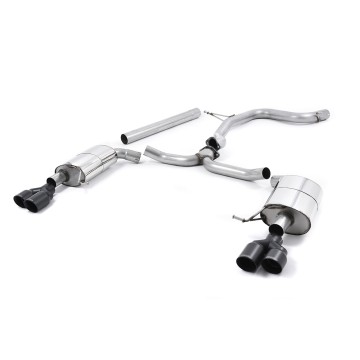 Seat Leon ST Cupra 280/290 2.0 TSI (Non GPF Models) - Non-Resonated (Louder) Cat-Back Exhaust System with Quad Round Cerakote Black Tips