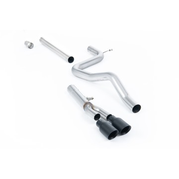 Seat Leon FR 2.0 TDI 150 - Non-Resonated (Louder) Cat-Back Exhaust System with Cerakote Black Tips