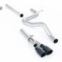 Seat Leon FR 2.0 TDI 150 - Non-Resonated (Louder) Cat-Back Exhaust System with Cerakote Black Tips