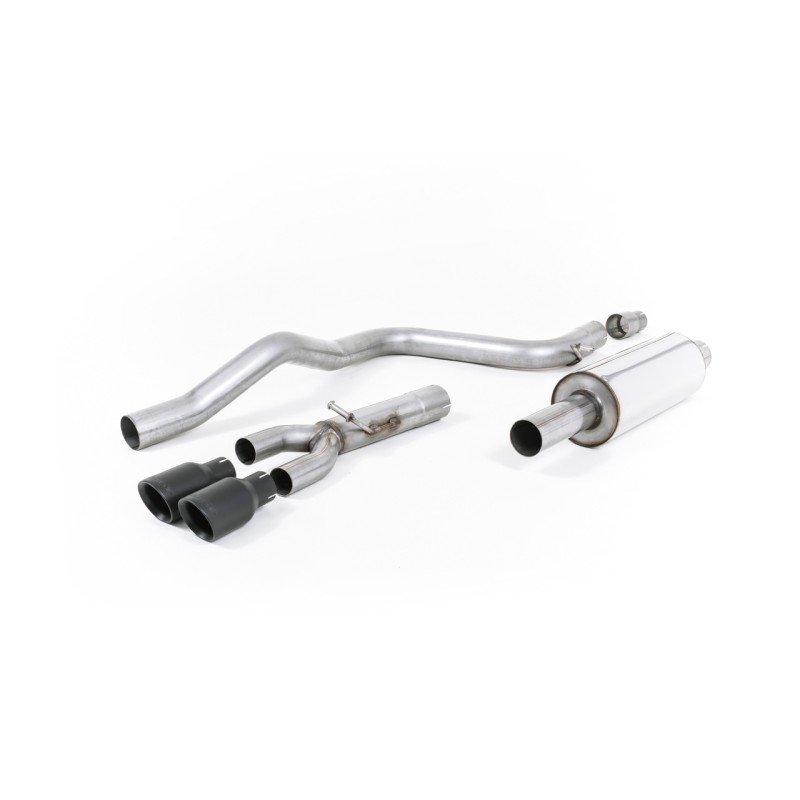 Seat Leon FR 2.0 TDI 150 - Resonated (Quieter) Cat-Back Exhaust System with Cerakote Black Tips