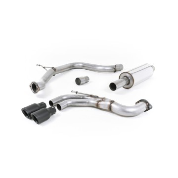 Seat Leon FR 2.0 TDI 184ps SC - Resonated (Quieter) Cat-Back Exhaust System with Cerakote Black Tips