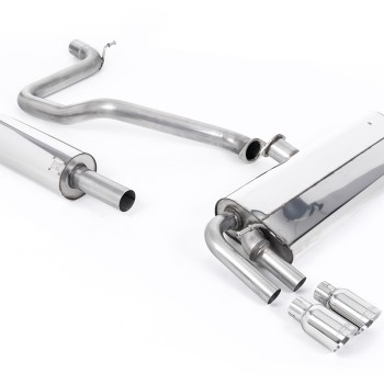 Seat Leon FR 1.4 TSI - Resonated (Quieter) Cat-Back Exhaust System with GT-80 Polished Trims