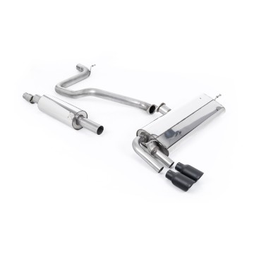 Seat Leon FR 1.4 TSI - Resonated (Quieter) Cat-Back Exhaust System with GT-80 Cerakote Black Trims