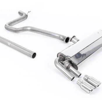 Seat Leon FR 1.4 TSI - Non-Resonated (louder) Cat-Back Exhaust System with GT-80 Polished Trims
