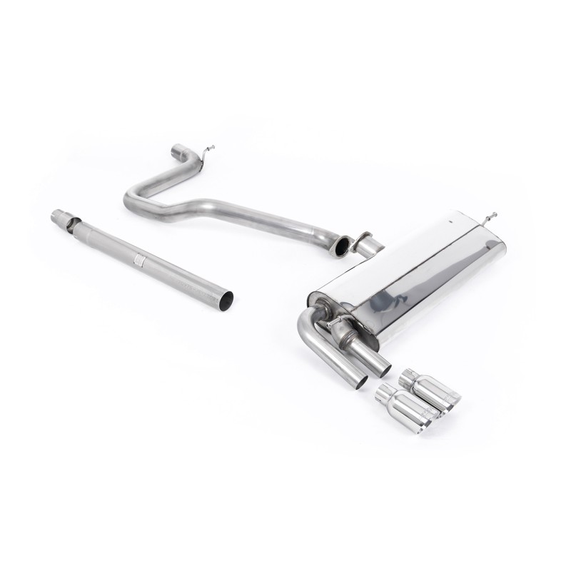Seat Leon FR 1.4 TSI - Non-Resonated (louder) Cat-Back Exhaust System with GT-80 Polished Trims