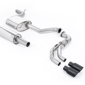 Seat Leon FR 1.8 TSI 180ps - Road+ (Part-Resonated) Cat-Back Exhaust System with Cerakote Black GT-80 Trims