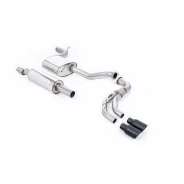 Seat Leon FR 1.8 TSI 180ps - Road+ (Part-Resonated) Cat-Back Exhaust System with Cerakote Black GT-80 Trims