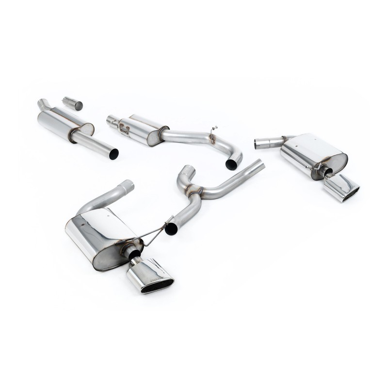 Seat Leon ST Cupra 300 (Non GPF Models) - Resonated (Quieter) Cat-Back Exhaust System with Polished Oval Tips