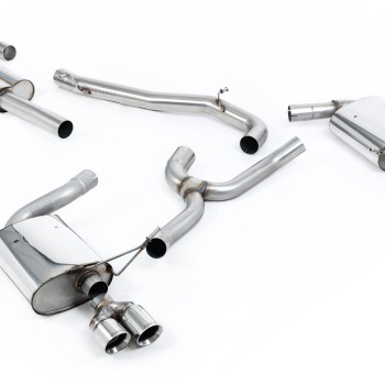 Seat Leon ST Cupra 300 (Non GPF Models) - Non-Resonated (Louder) Cat-Back Exhaust System with Polished Quad GT Round Tips