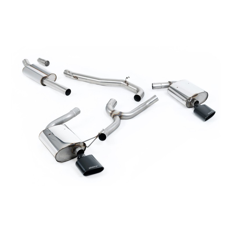 Seat Leon ST Cupra 300 (Non GPF Models) - Non-Resonated (Louder) Cat-Back Exhaust System with Cerakote Black Oval Tips