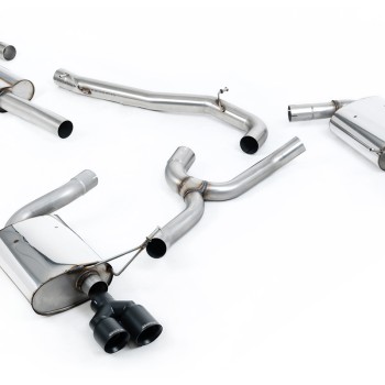 Seat Leon ST Cupra 300 (Non GPF Models) - Non-Resonated (Louder) Cat-Back Exhaust System with Black Quad GT Round Tips