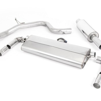 Seat Leon Cupra 300 2.0 TSI (Non GPF Models) - Road+ Cat-Back Exhaust System with Quad GT-80 Cerakote Black Tips