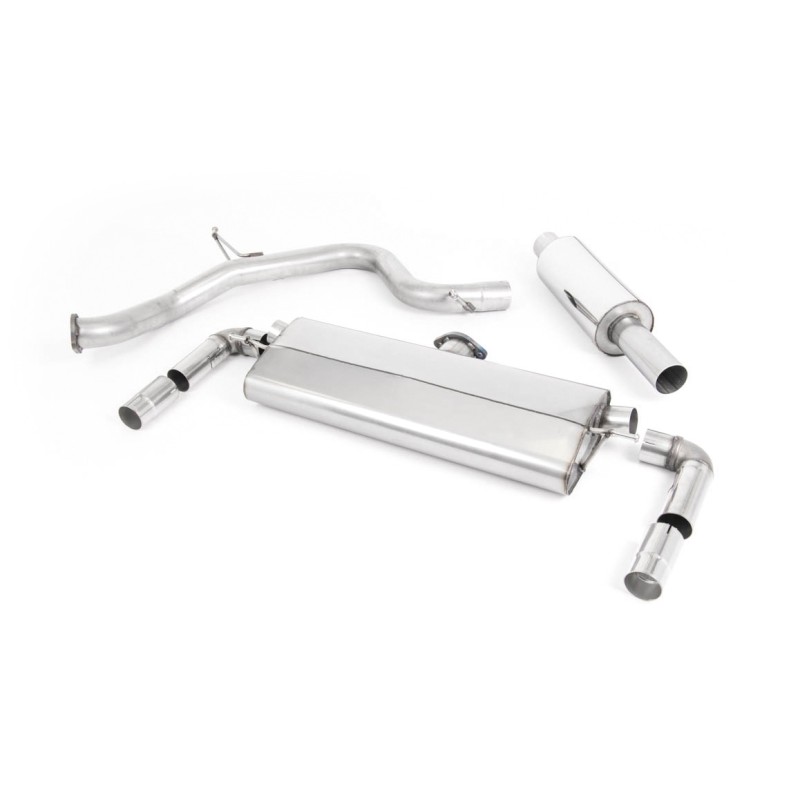 Seat Leon Cupra 300 2.0 TSI (Non GPF Models) - Road+ Cat-Back Exhaust System with Quad GT-80 Cerakote Black Tips