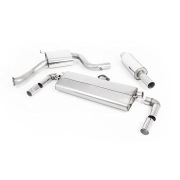 Seat Leon Cupra 300 2.0 TSI (Non GPF Models) - Resonated (Quieter) Cat-Back Exhaust System with Cerakote Black Oval Tips
