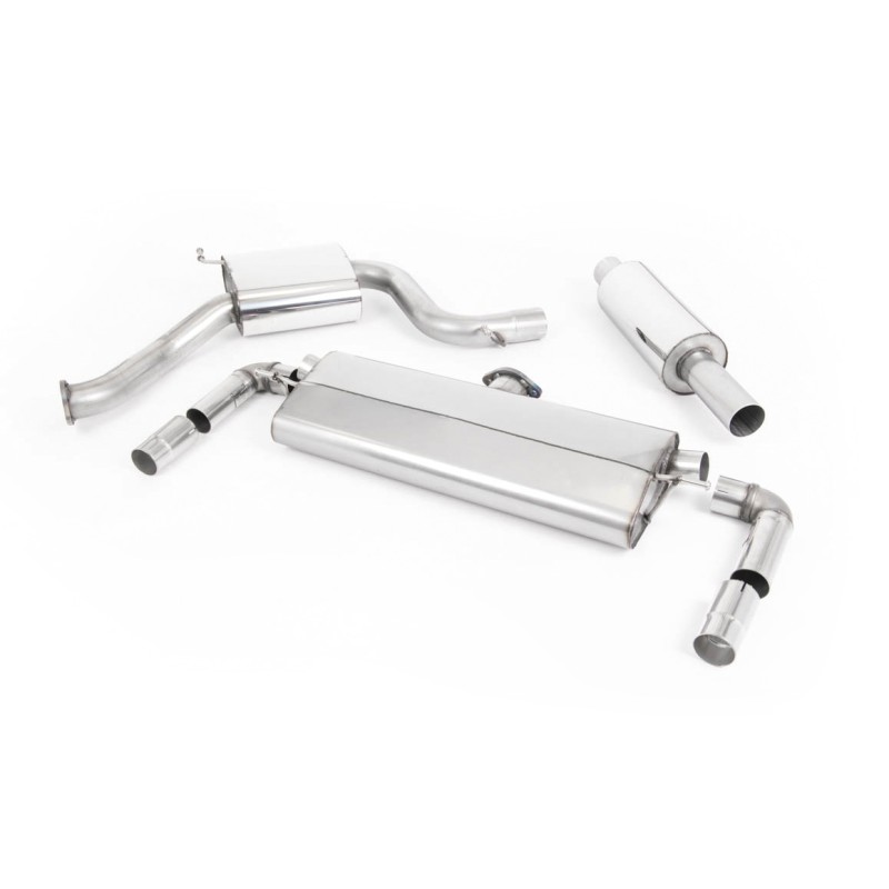 Seat Leon Cupra 300 2.0 TSI (Non GPF Models) - Resonated (Quieter) Cat-Back Exhaust System with Cerakote Black Oval Tips