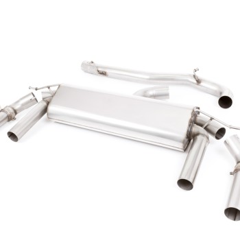 Seat Ateca Cupra 300 4Drive (GPF Models) - Non-Resonated (Louder) GPF/OPF Back Exhaust System with GT-100 Cerakote Black Trims