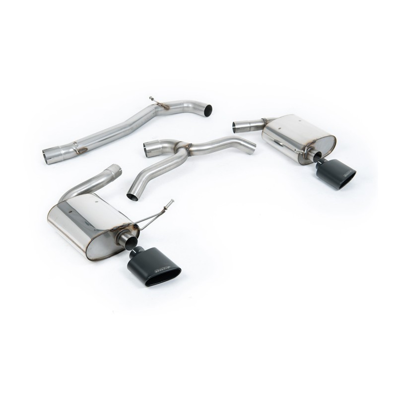 Seat Leon Cupra MK4 ST 310 & ST Cupra 300 - Non-Resonated (Louder) Cat-Back Exhaust System with Cerakote Black Oval Tips