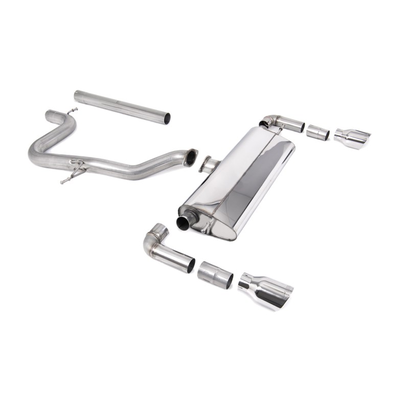 Seat Leon Cupra R 310ps - Non-Resonated (Louder) Cat-Back Exhaust System with GT-100 Polished Trims