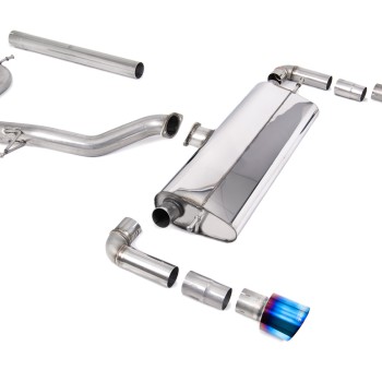 Seat Leon Cupra R 310ps - Non-Resonated (Louder) Cat-Back Exhaust System with GT-100 Burnt Titanium Trims