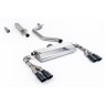 Seat Leon Cupra MK4 300ps (GPF Models) - Resonated (Quieter) 80mm OPF/GPF Back System with Quad Cerakote Black Oval Tips