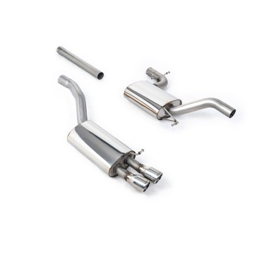 Skoda Octavia vRS 2.0 TSI/2.0T FSI - Resonated (Quieter) Cat-Back Exhaust System with Twin Polished Trims