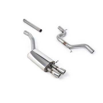 Skoda Octavia vRS 2.0 TSI/2.0T FSI - Non-Resonated (Louder) Cat-Back Exhaust System with Twin Polished Trims