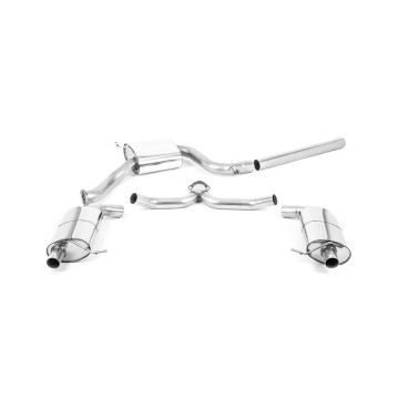 Skoda Octavia vRS 2.0 TSI 245ps (GPF & Post Facelift Models) - Resonated (Quieter) Cat Back Exhaust System - Uses OE Tips