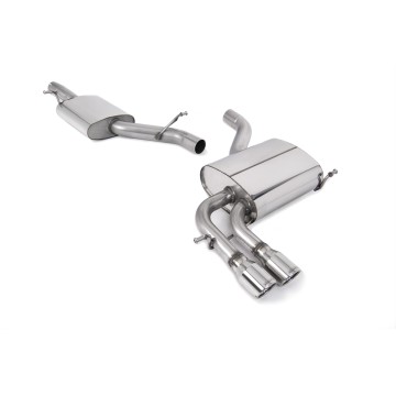 Audi A3 2.0T FSI Quattro - Resonated (Quieter) Cat-Back Exhaust System with Polished Trims