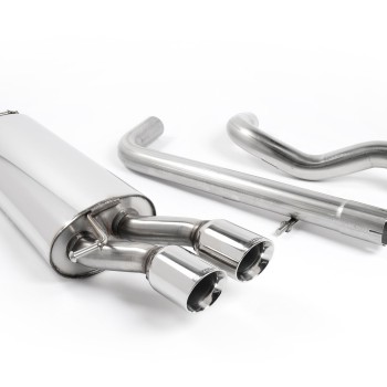 Seat Leon Cupra (1.8T/1.9 TDI) & VW Golf MK4 GTI (1.8T/1.9 TDI) - Non-Resonated (Quieter) Cat-Back Exhaust System with Twin Polished Trims