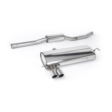 VW Golf MK4 4-Motion V6 - Resonated (Quieter) Cat-Back Exhaust System with Twin Polished Trims