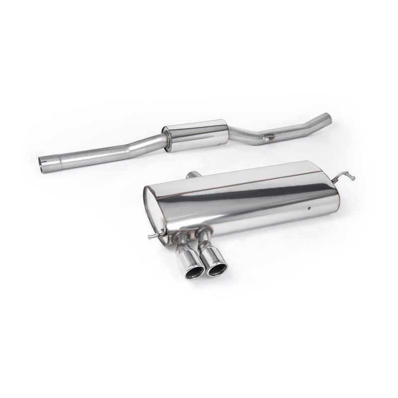 VW Golf MK4 4-Motion V6 - Resonated (Quieter) Cat-Back Exhaust System with Twin Polished Trims