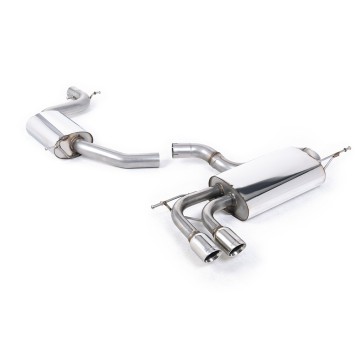 VW Scirocco GT 2.0 TSI 200ps - Resonated (Quieter) Cat-Back Exhaust System with Twin GT80 Trims