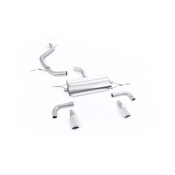 VW Golf GTi Mk6 - Non-Resonated (Louder) Cat-Back Exhaust System with Dual Polished Trims