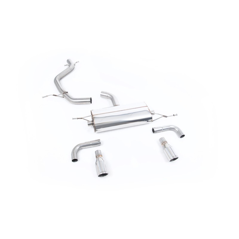 VW Golf GTi Mk6 - Non-Resonated (Louder) Cat-Back Exhaust System with Dual Polished Trims
