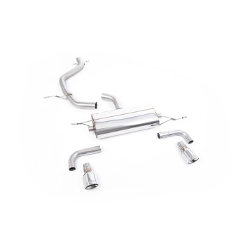 VW Golf GTi Mk6 - Non-Resonated (Louder) Cat-Back Exhaust System with Dual Polished Trims