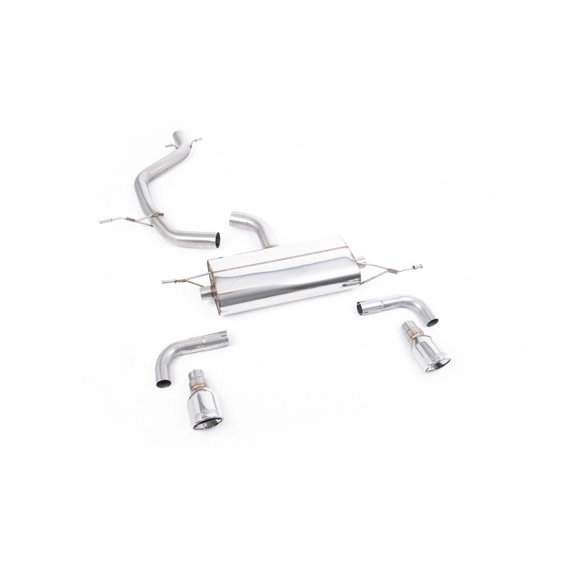VW Golf GTi Mk6 - Non-Resonated (Louder) Cat-Back Exhaust System with Dual Polished Trims