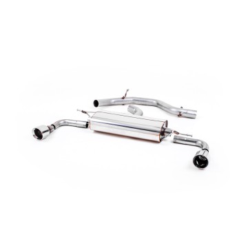 VW Golf GTi Mk6 - Non-Resonated (Louder) Cat-Back Exhaust System with Dual GT100 Trims