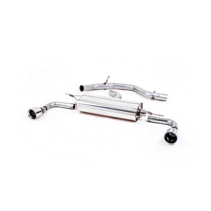 VW Golf GTi Mk6 - Non-Resonated (Louder) Cat-Back Exhaust System with Dual GT100 Trims