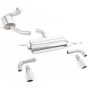 VW Golf GTi Mk6 - Resonated (Quieter) Cat-Back Exhaust System with Polished Trims